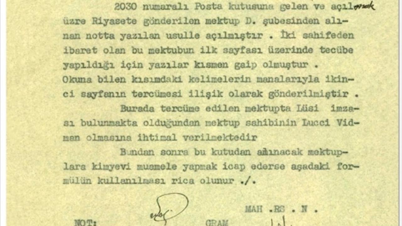 MİT gizli yazışmaların deşifre edilmesine ilişkin tarihi belgeyi paylaştı Haber gorseli